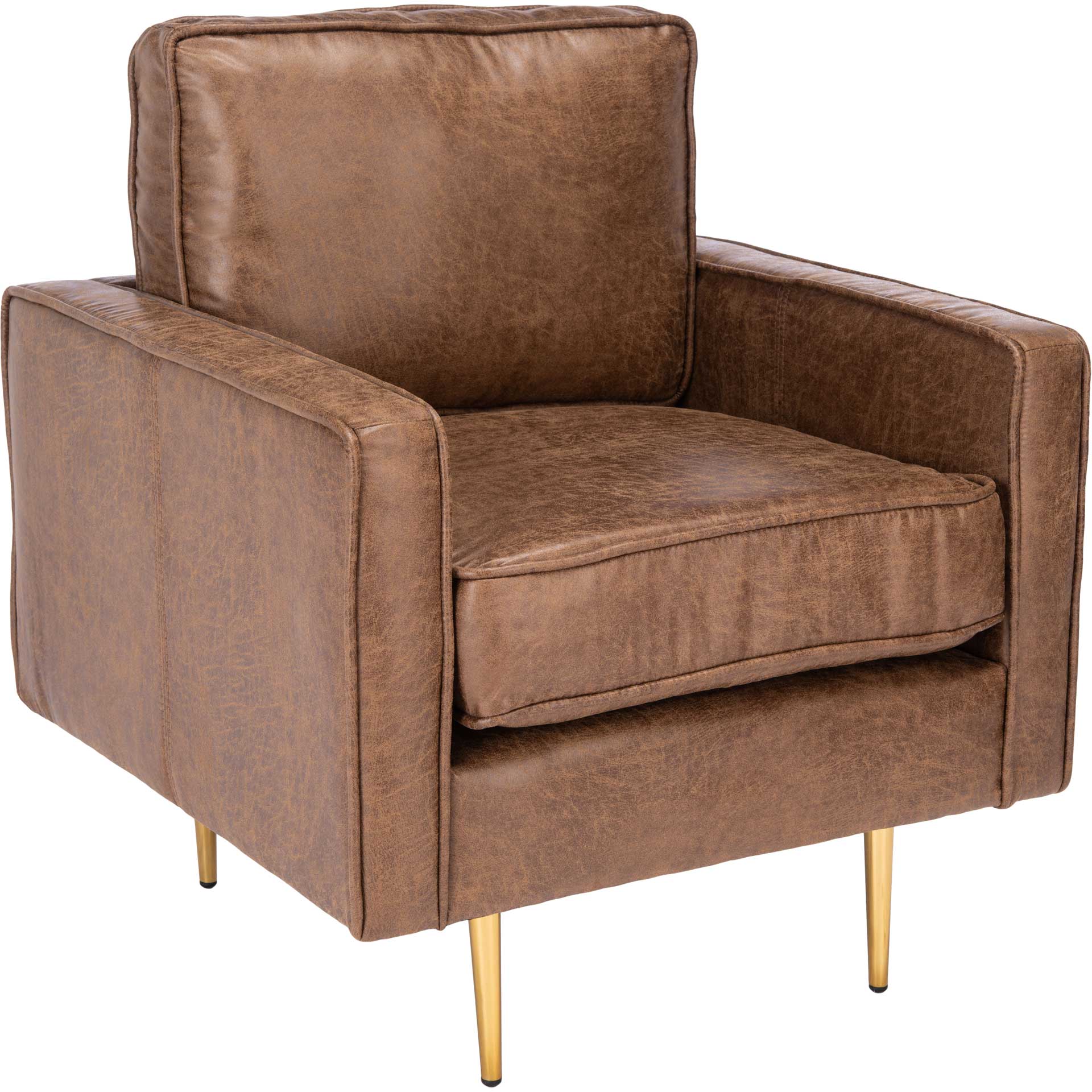 Palermo Accent Chair Brown/Gold