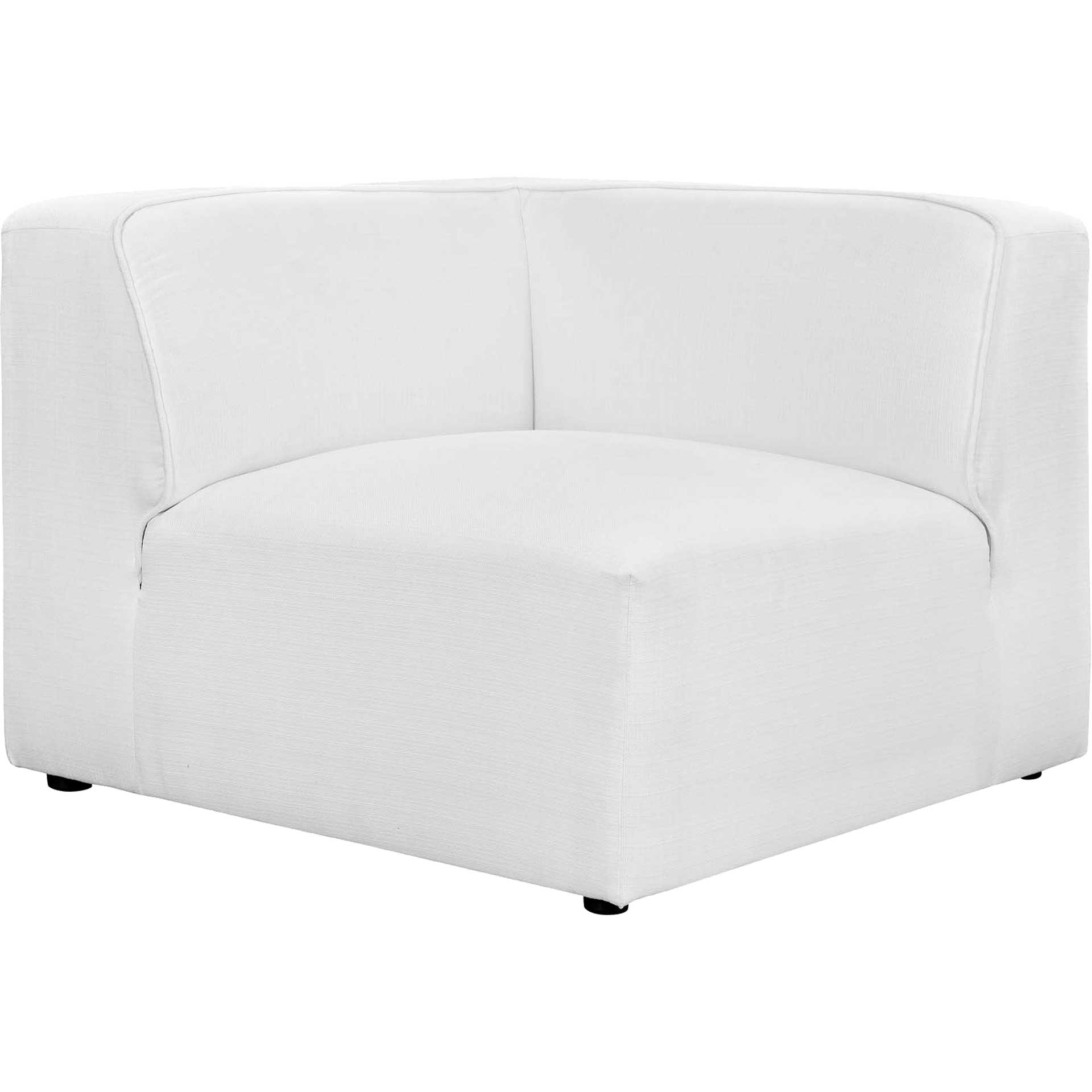 Maisie 5 Piece L-Shaped Armless Sectional Sofa White