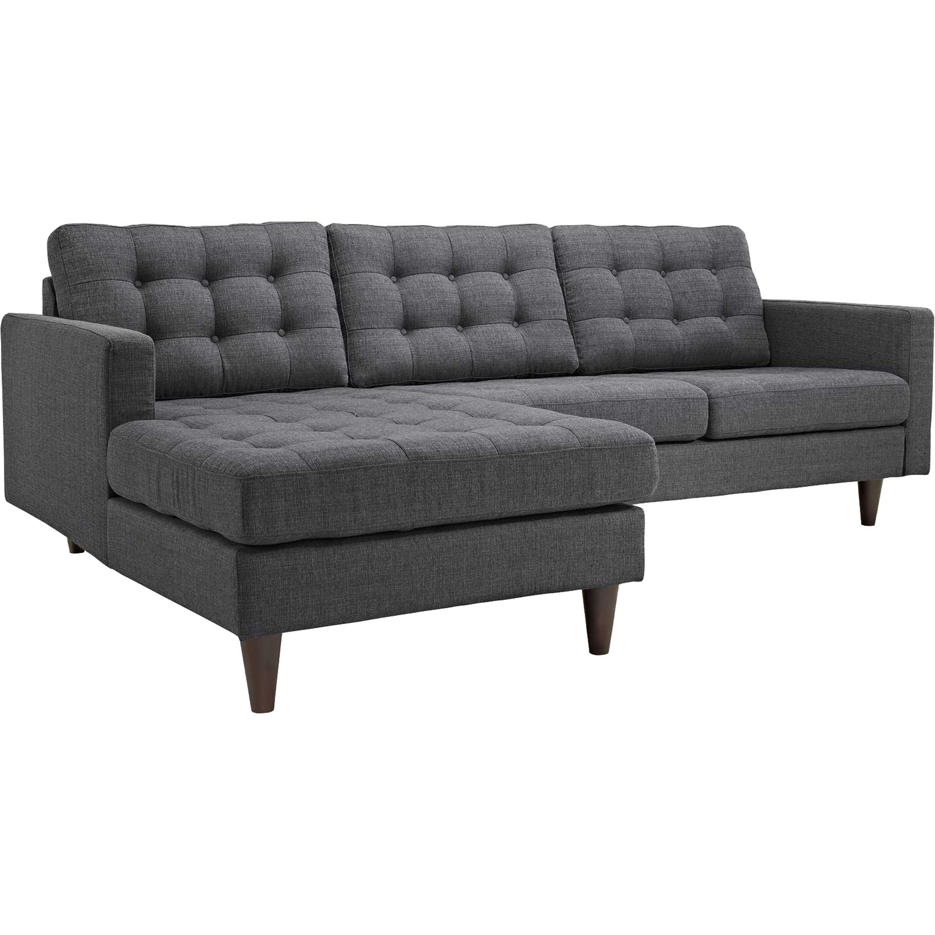Era Upholstered Sectional Sofa Gray