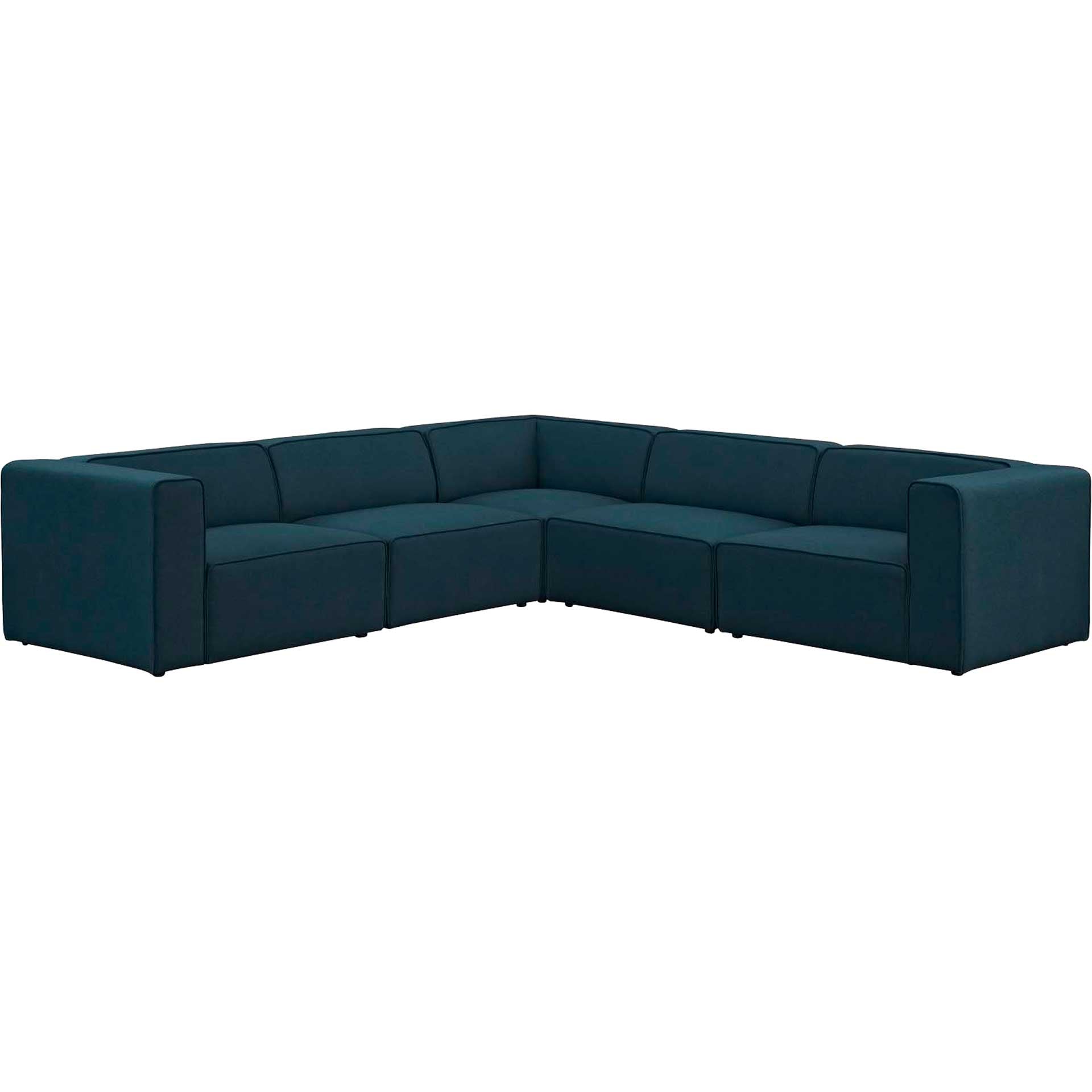 Maisie 5 Piece L-Shaped Sectional Sofa Blue